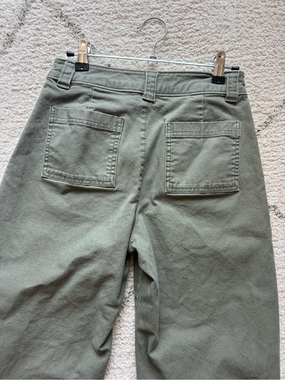 Women’s Green Utility Barrel Leg Pants - Picture 5 of 5